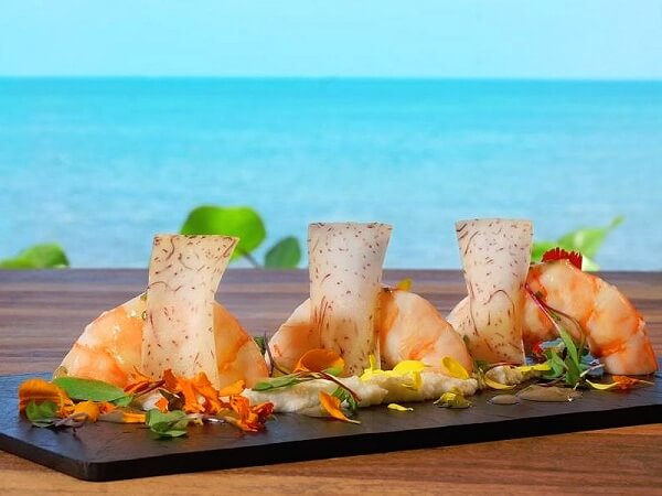 little palm island food menu option shrimp