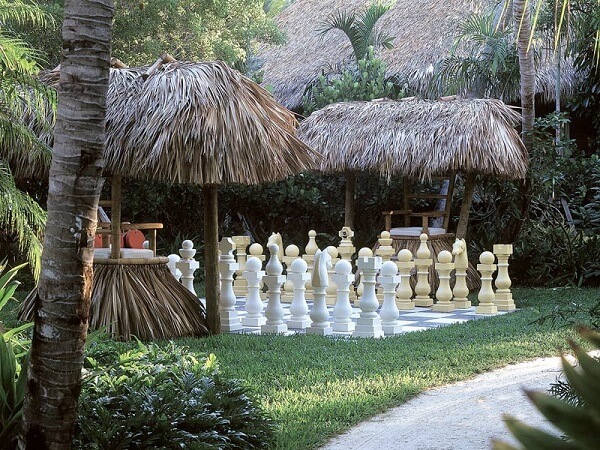 little palm island giant chess board garden